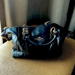Coach purse black and gold excellent condition